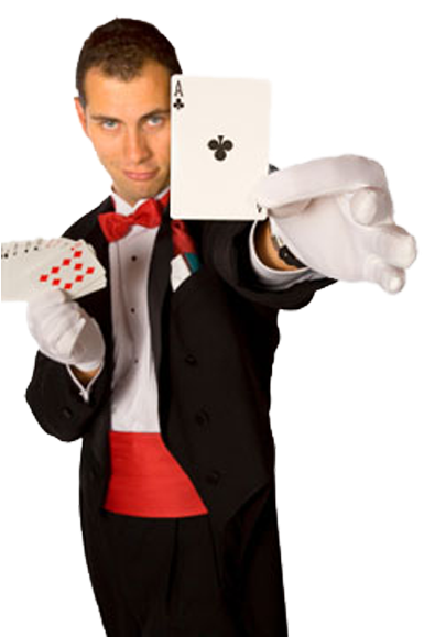 Magicians - Magician Card Trick (400x595), Png Download