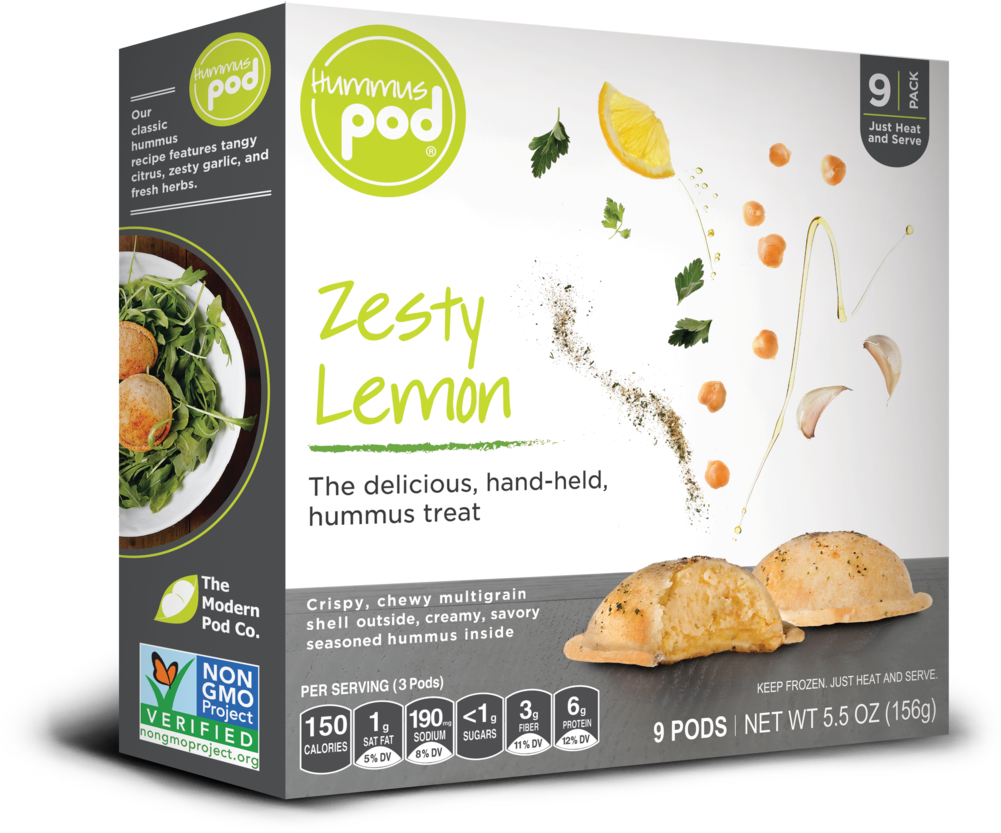 Zesty Lemon Hummus Pods (1000x1000), Png Download