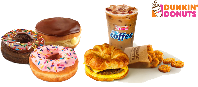Dunkin - Dunkin Donuts Donut Png (853x371), Png Download