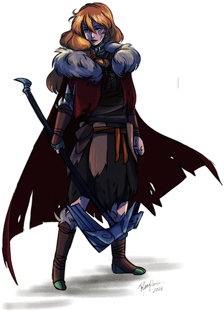 I'm Hoping To Go Through The Core Classes In Alphabetical - D&d 5e Female Barbarian (477x640), Png Download