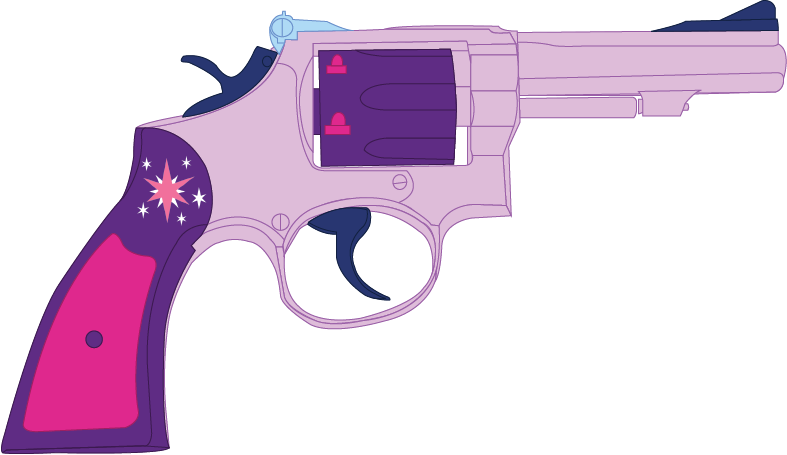 Human Twilight's S&w Model 15 Revolver - Twilight Sparkle (787x455), Png Download
