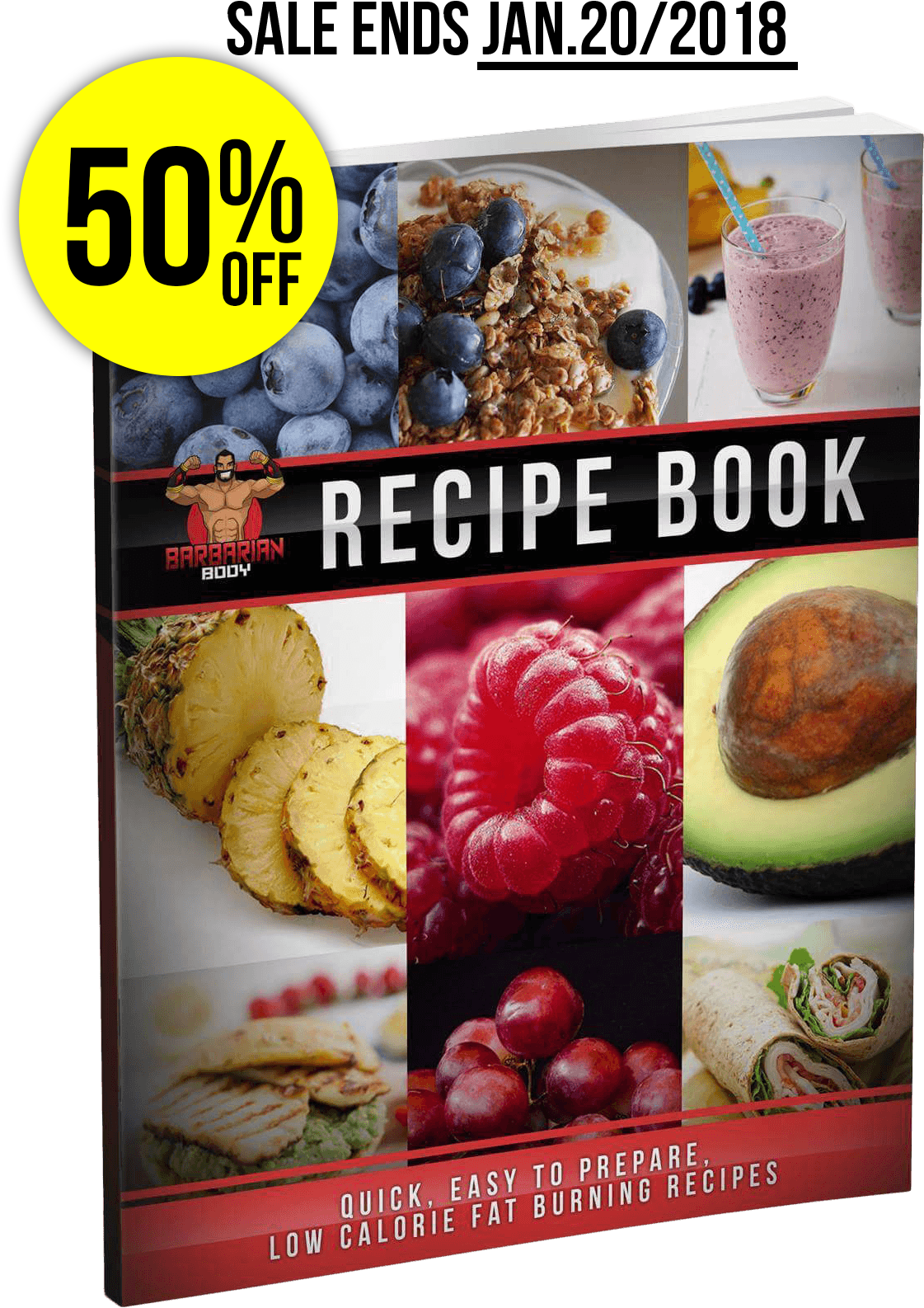 Barbarian Recipe Book - Leinwandbild Himbeeren, Fotodruck Big Box Art Größe: (1231x1620), Png Download
