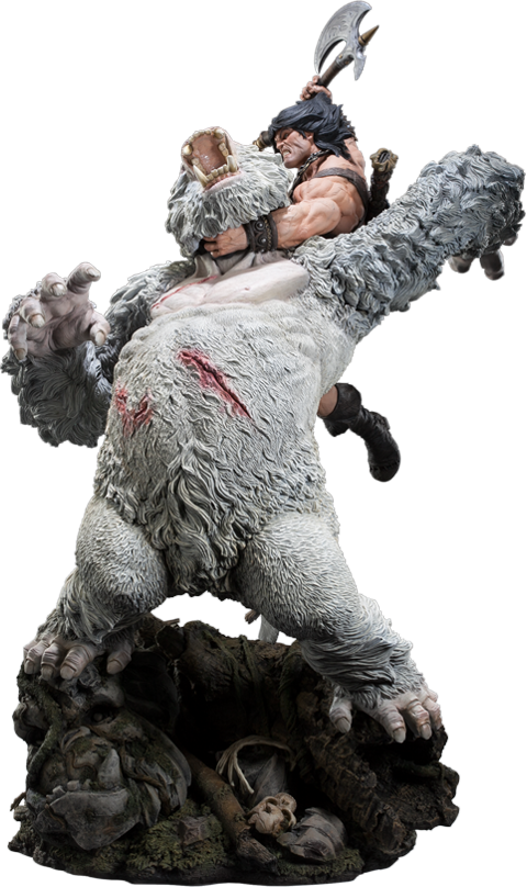 Conan Polystone Diorama Conan The Barbarian - Conan: The Fury Of The Beast Diorama (480x808), Png Download
