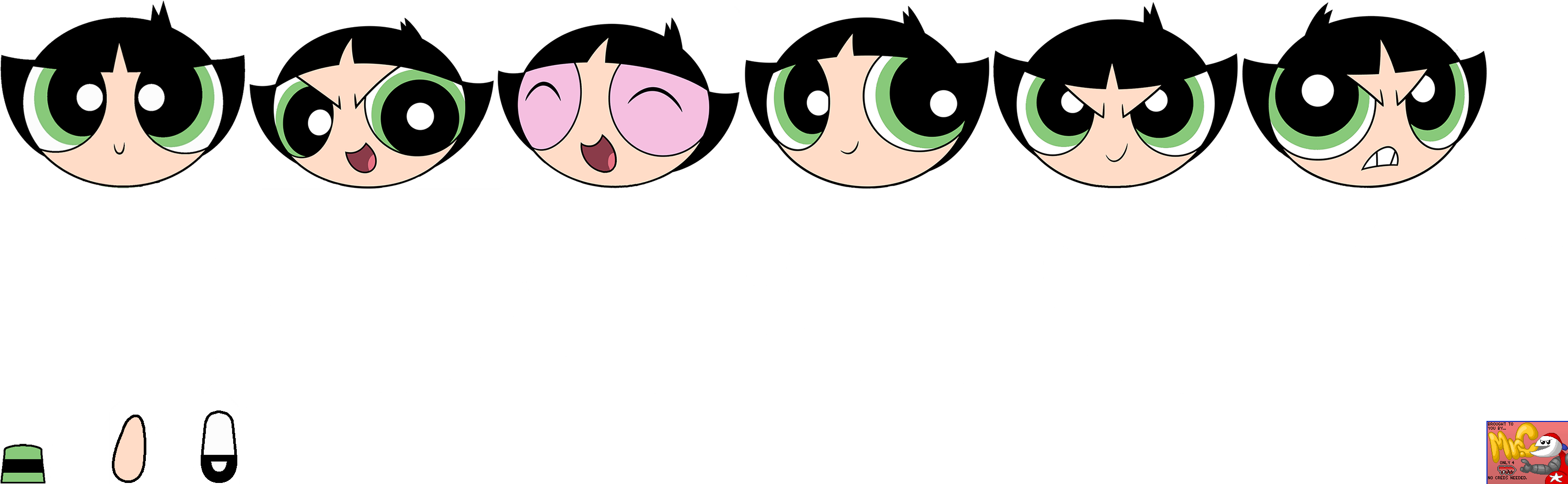 Click For Full Sized Image Buttercup - Powerpuff Girls Story Maker (3000x928), Png Download
