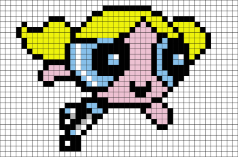 Perler Bead Power Puff Girls (480x317), Png Download