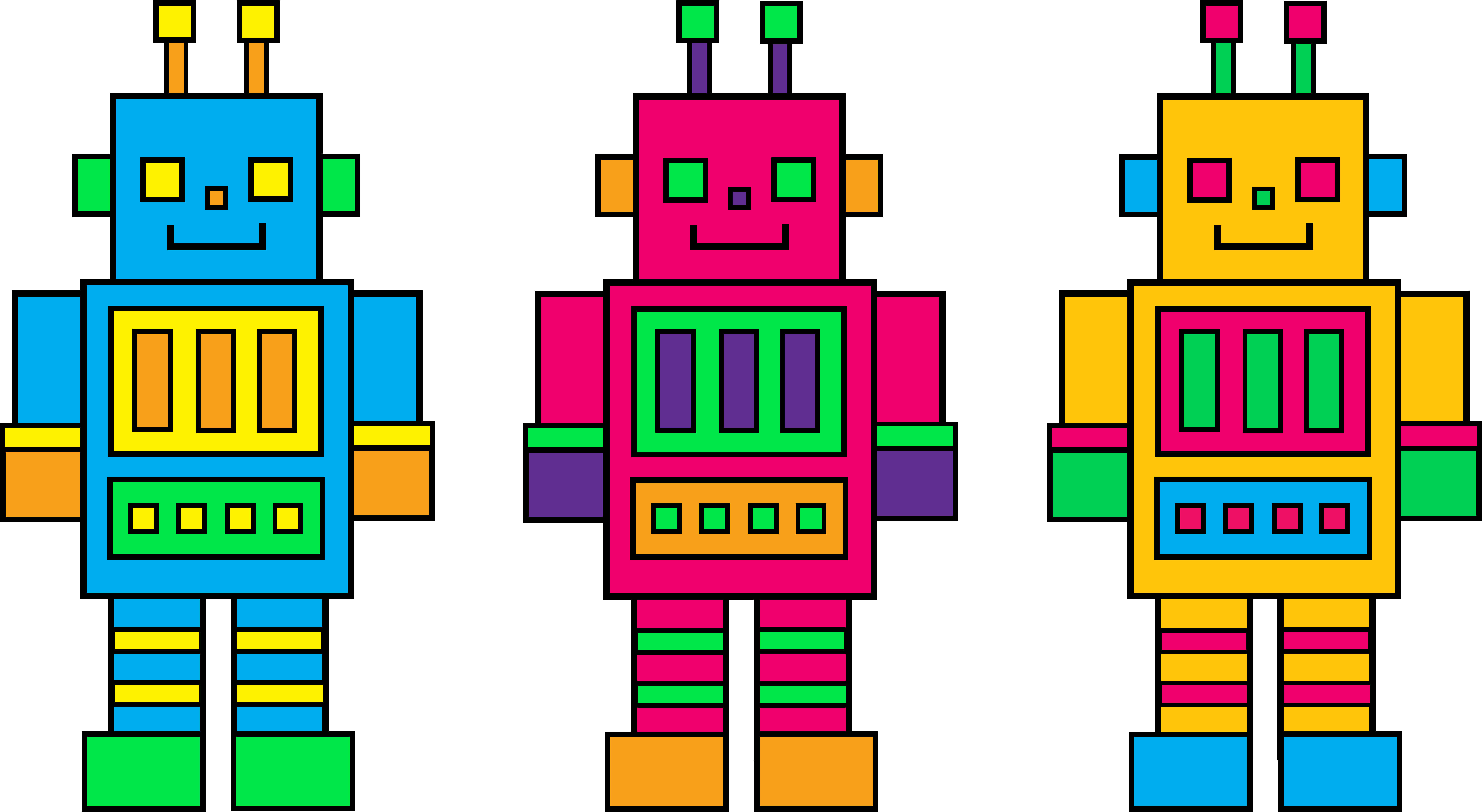 Clip Arts Related To - Robots Clipart (8744x4793), Png Download