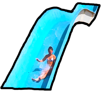 Waterslide - Waterslide Png (407x368), Png Download