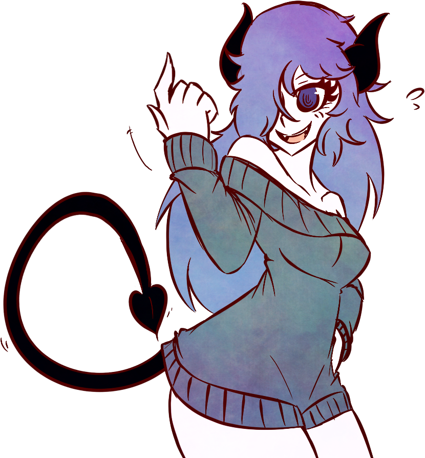 Face Fictional Character Mammal Cartoon Vertebrate - Succubus Girl Monster (1020x907), Png Download