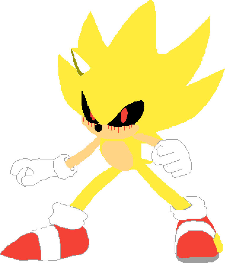 Super Sonic - Exe - Super Sonic Exe (1000x1000), Png Download