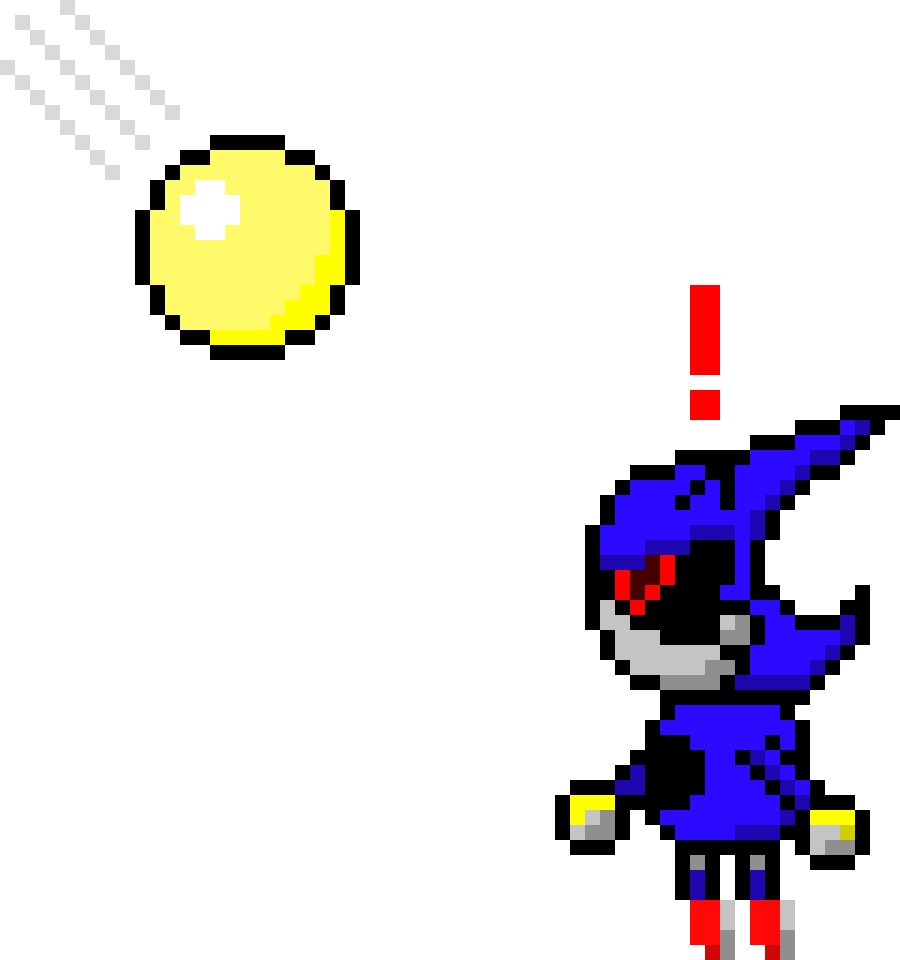 Super Sonic Vs Metal Sonic - Sonic Super Pixel (900x960), Png Download
