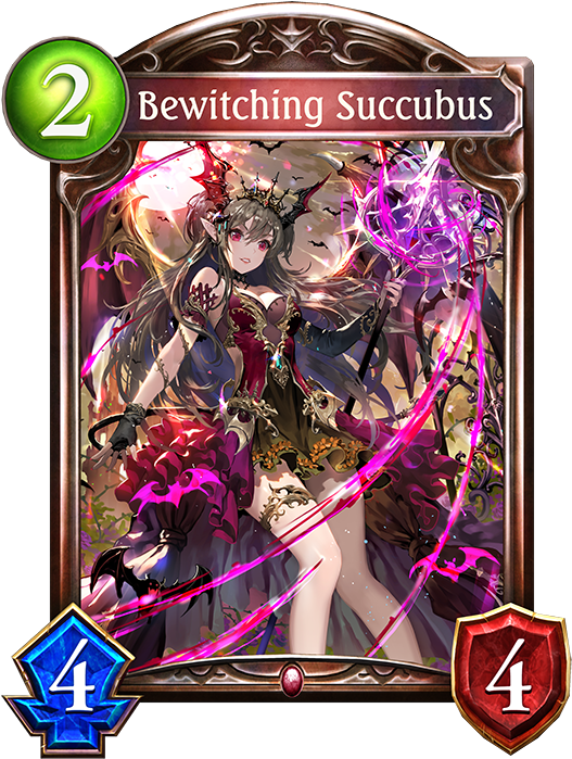 Unevolved Bewitching Succubus Evolved Bewitching Succubus - Shadowverse Sea Queen Otohime (536x698), Png Download