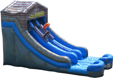 18' Dual-lane Log Mountain Slide - Playground Slide (424x300), Png Download