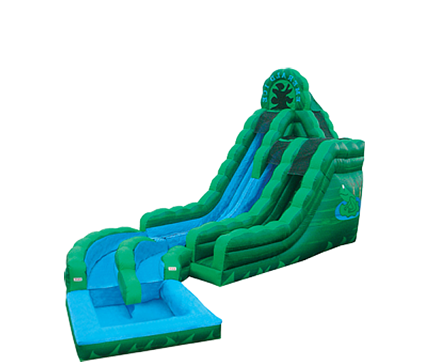 20' Emerald Ice Dual Lane Water Slides - Water (600x600), Png Download