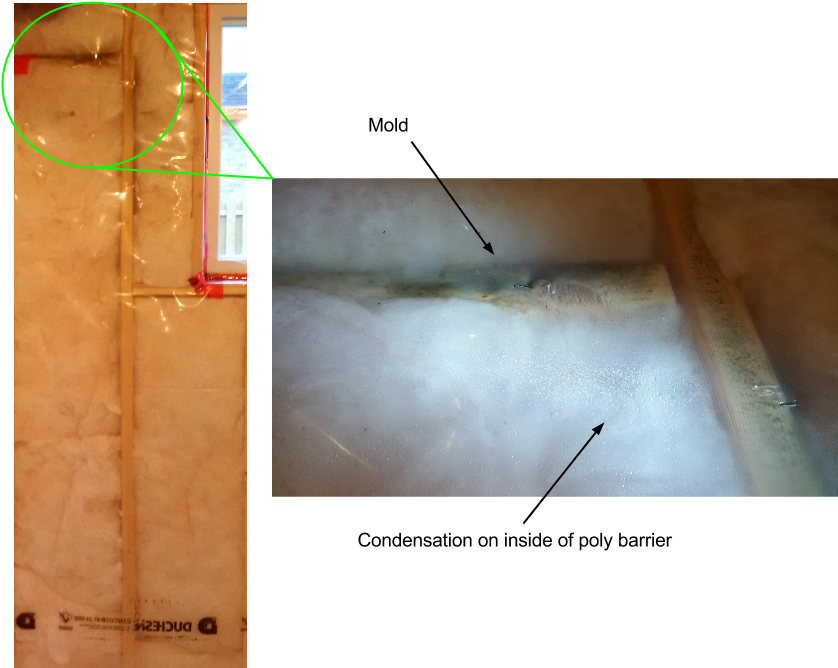 Example Of Condensation - Condensation In Basement Insulation (960x720), Png Download
