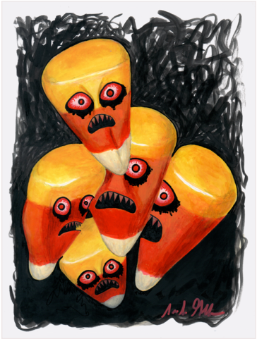 "candy Corn" Original Drawing - Severe Snacks (480x480), Png Download
