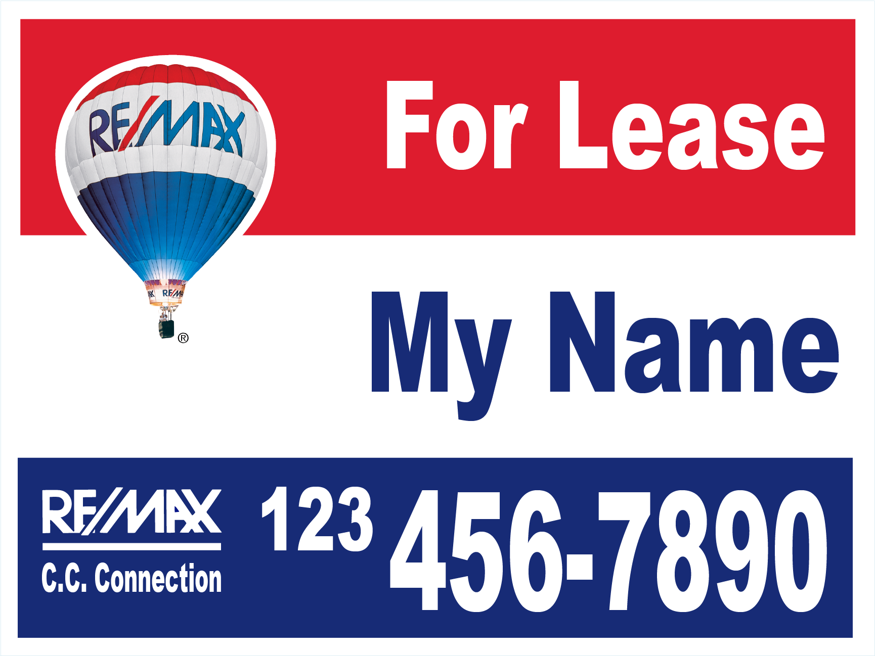 Rider Catalogue 18 X 24 Yard Sign For Lease Catalog - Remax For Lease Sign (1730x1306), Png Download
