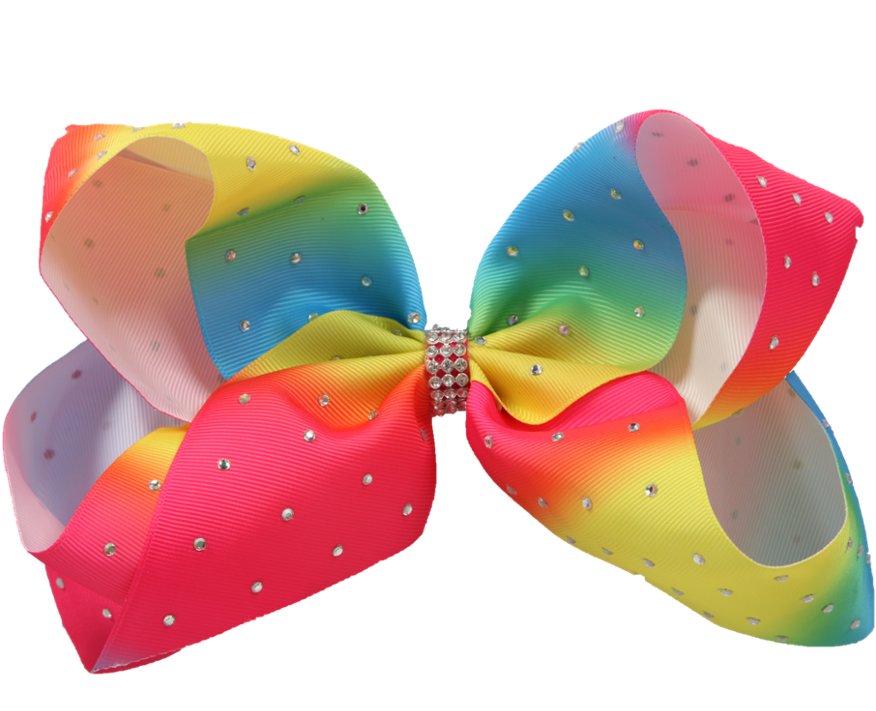 Colorful Large 8 Inch Boutique Jojo Siwa Promotion - Jojo Siwa Bow Transparent Background (1000x1000), Png Download