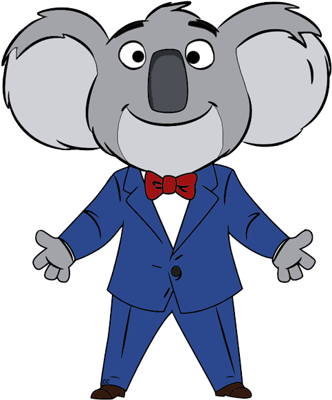 Sing Movie Png Jpg Black And White Download - Buster Moon Png (488x589), Png Download