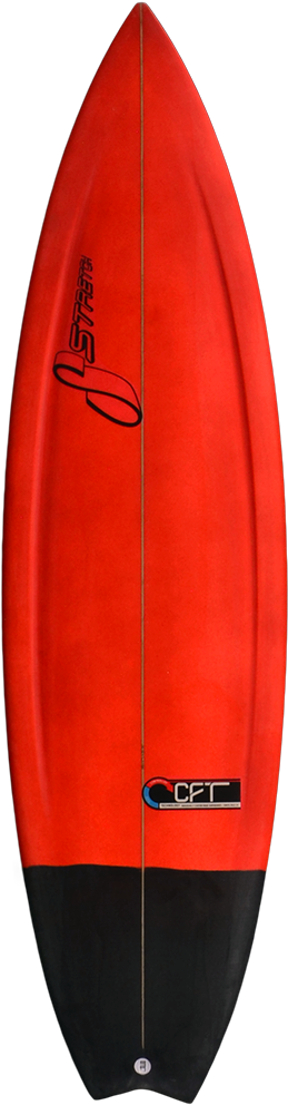 Surfboard - Black And Red Surfboards (266x1000), Png Download