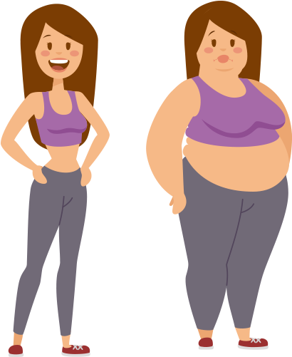 Fat Woman Png - Fat Cartoon People (500x500), Png Download