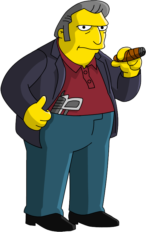 Fat Tony Tapped Out Artwork - Fat Tony Simpsons (574x790), Png Download