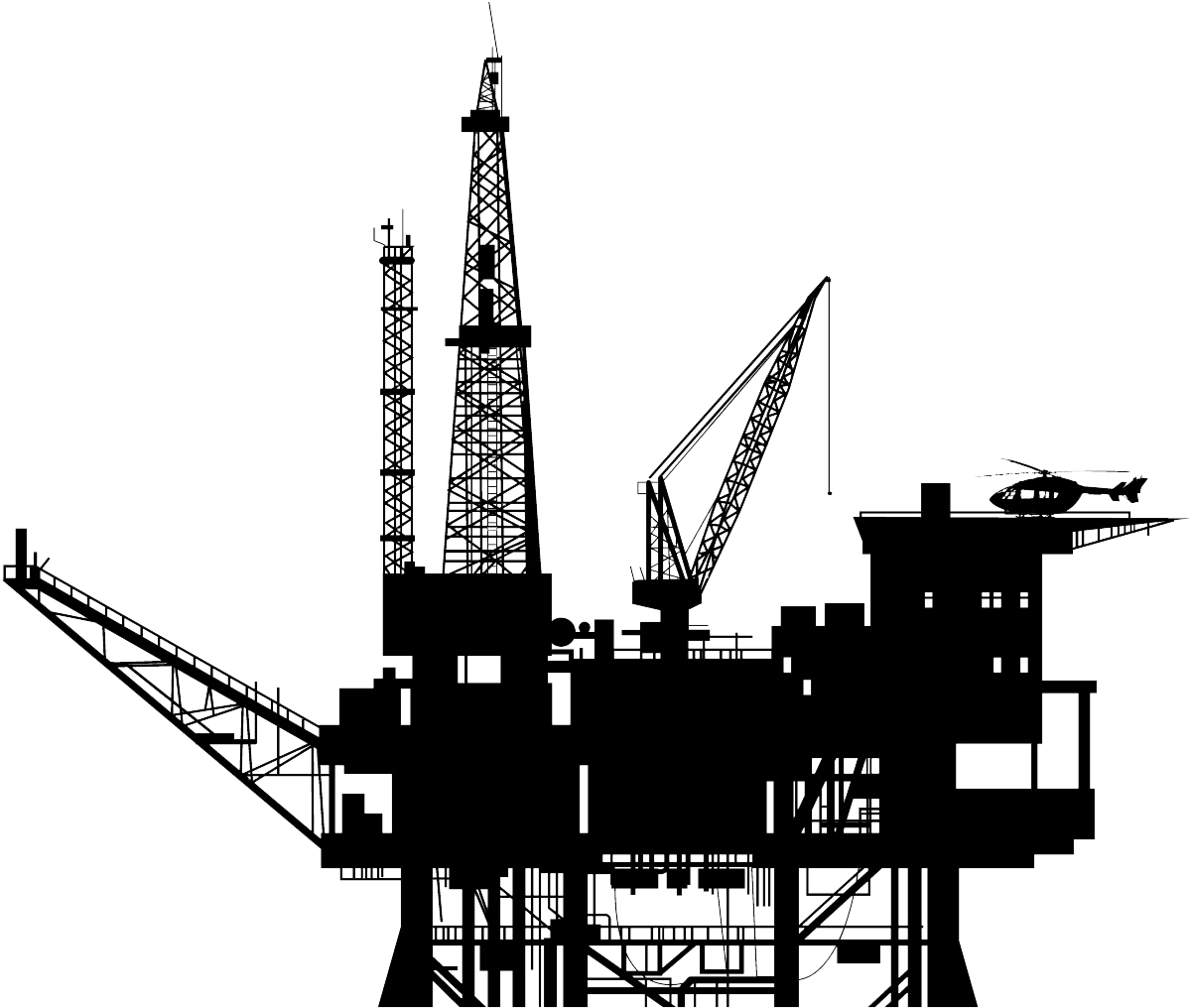 Oil Rig Vector (1200x1200), Png Download