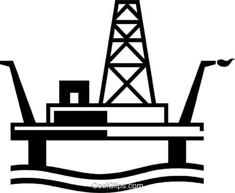 Offshore Drilling Platform Royalty Free Vector Clip - Offshore Oil Rig Clipart (480x395), Png Download