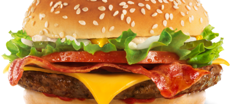 Burger Food Addiction - Quarter Pounder Blt Review (778x352), Png Download