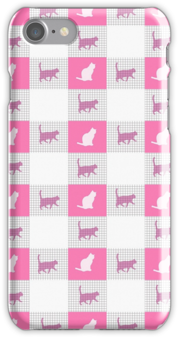 "vintage P - - Pink Cat (500x667), Png Download