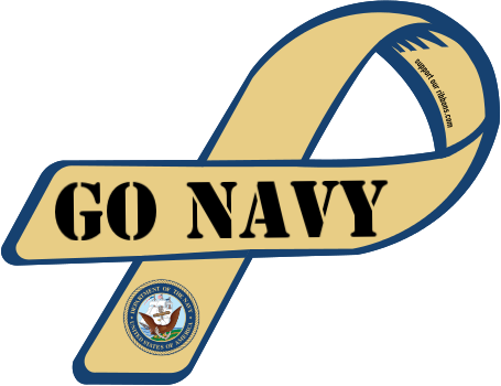 Go Navy - Premature Birth Awareness Ribbon (455x350), Png Download