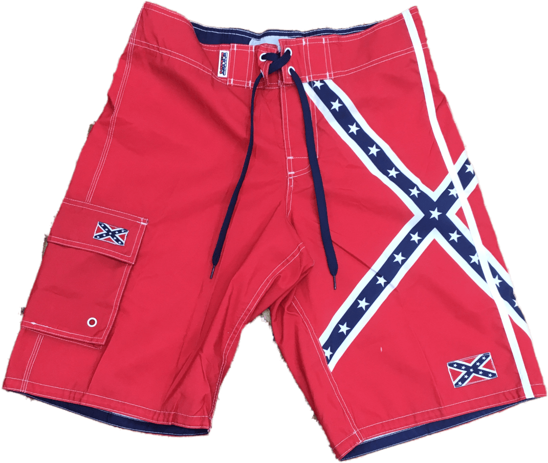 Men's Rebel Flag Swim Trunks - Trunks (1440x1440), Png Download