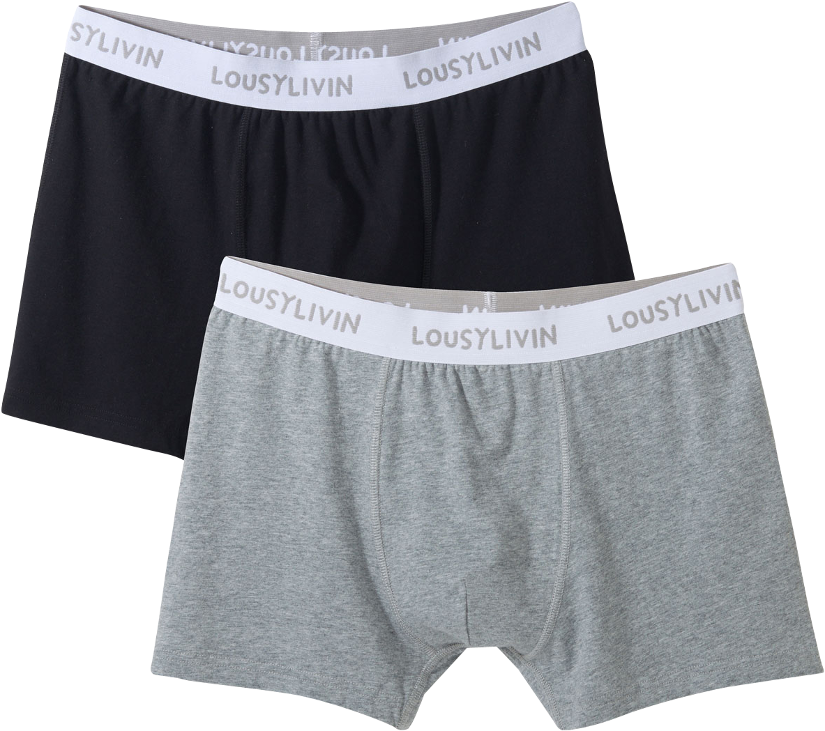 Trunks - Lousy Livin - Trunks Boxershort Black-grey Men Black (1200x1590), Png Download