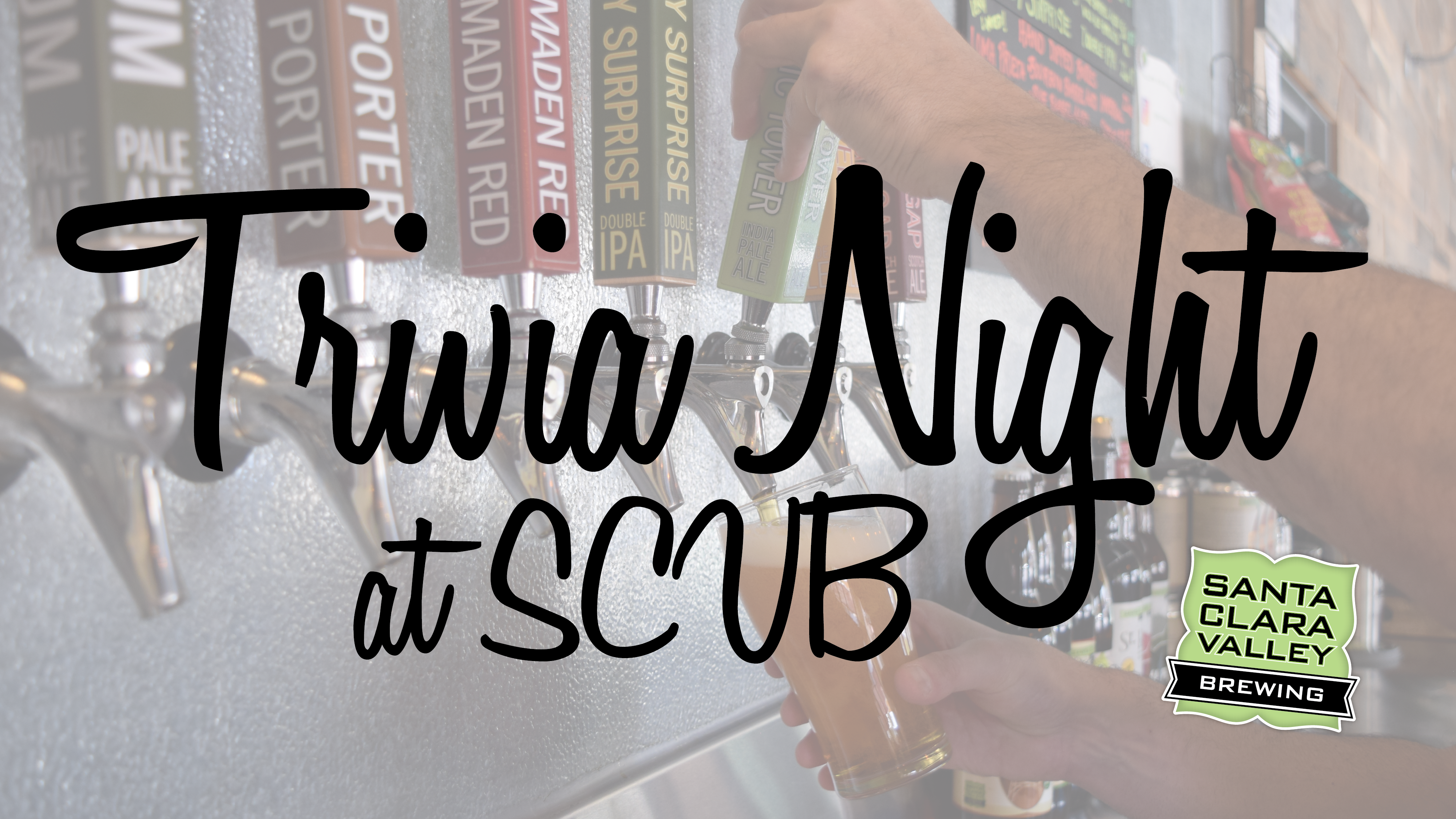 Join Us For Free Trivia Night At The Scvb Taproom Play - Santa Clara Valley Brewing (4000x2250), Png Download