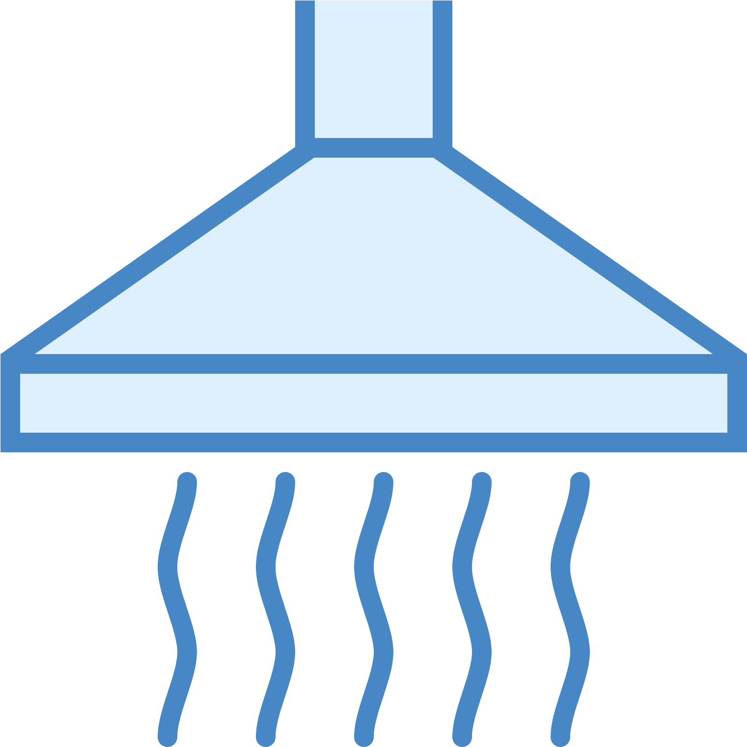 This Is A Picture Of An Oven Vent Coming From The Ceiling - Vector Graphics (1600x1600), Png Download