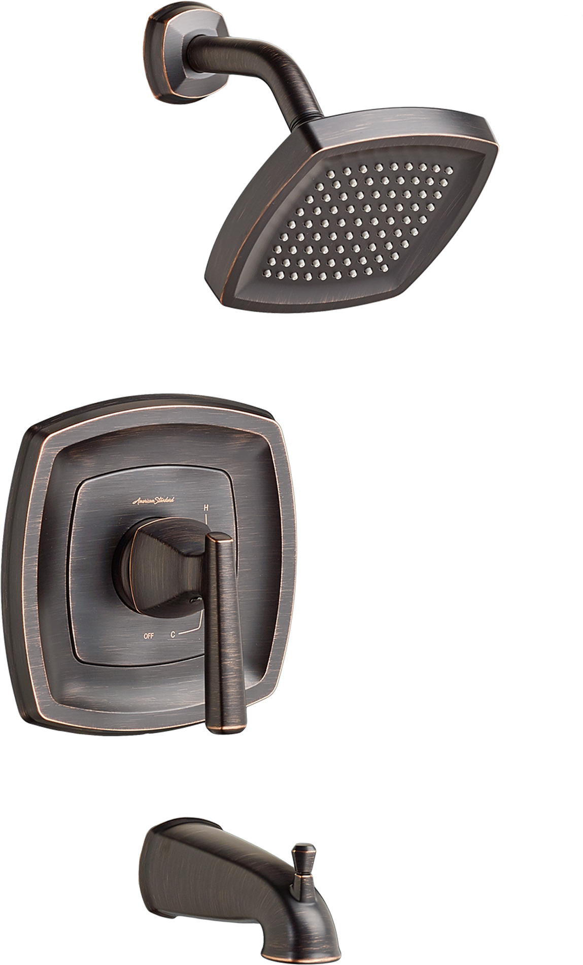 Kirkdale Bathtub Faucet & Shower Head - American Standard T018.502.278 Edgemere Shower Trim (2000x2000), Png Download
