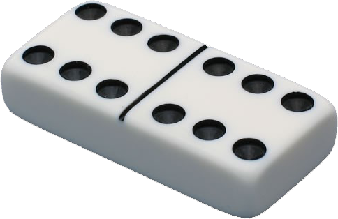 6-6 Domino Example - Domino Double 6 (484x314), Png Download