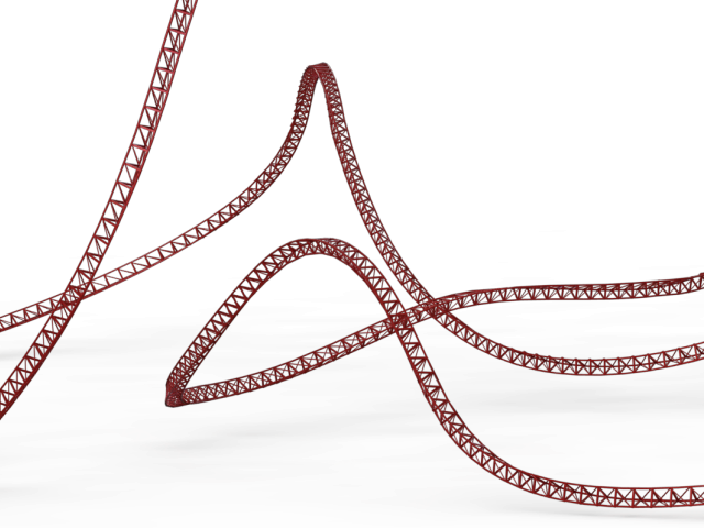 Railroad Tracks Clipart Roller Coaster Track - Roller Coaster Track Clipart (640x480), Png Download