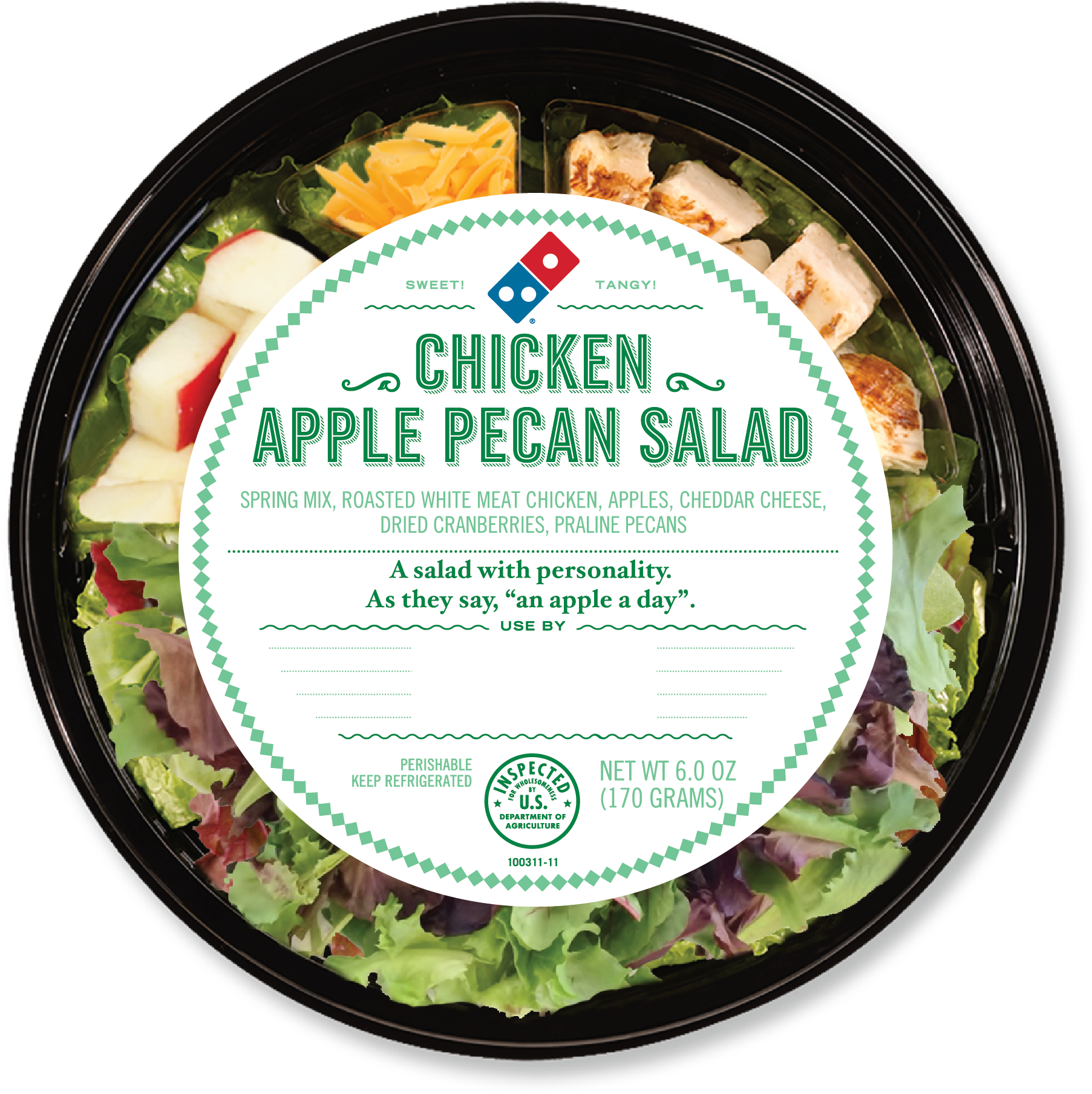 Domino's Pizza Is Rolling Out A Line Of Salads Created - Chicken Apple Pecan Dominos (2023x2014), Png Download