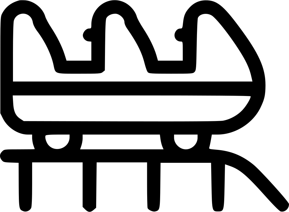 Roller Coaster Amusement Park - Amusement Park (980x720), Png Download