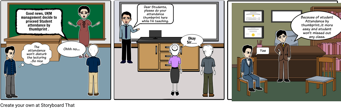 Student Attendance Thumbprint System - Student (1164x385), Png Download