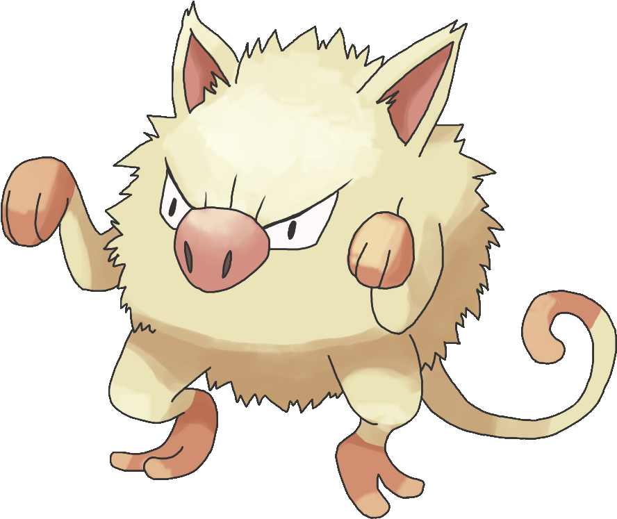 009 Mankey - Mankey (1000x883), Png Download
