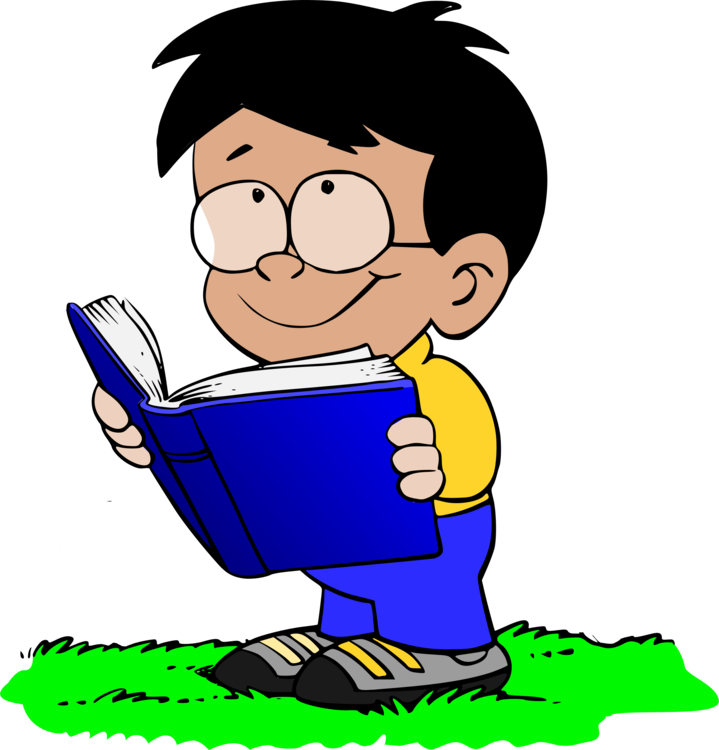 Baby Reading Book Svg Royalty Free Stock - Boy Reading A Book Clipart (719x750), Png Download