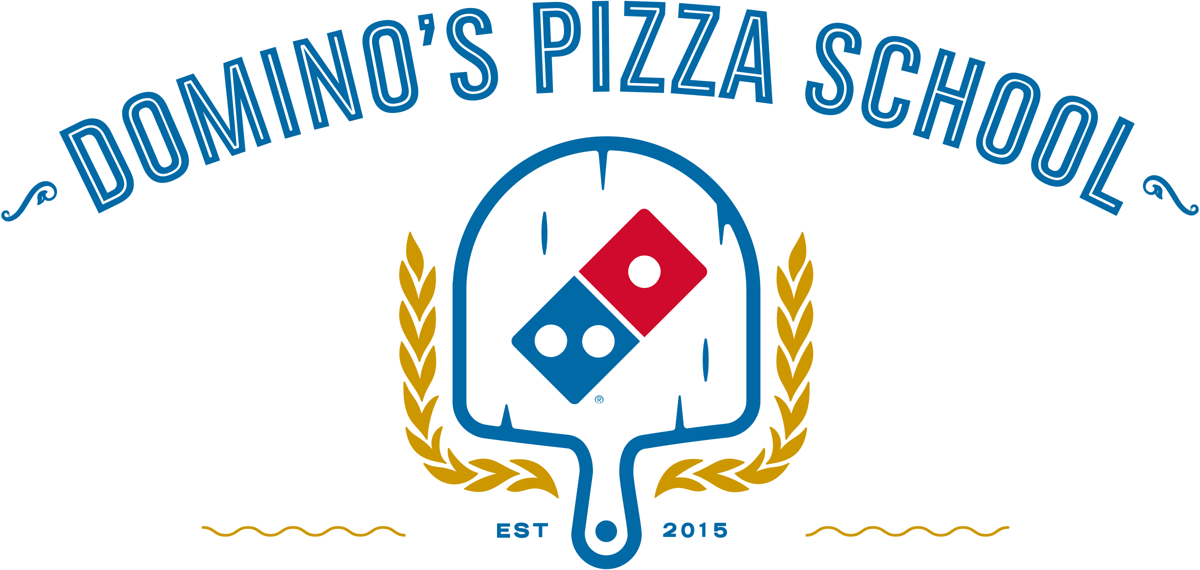 Domino's Pizza School Logo Png Transparent - Domino's Pizza Pizza School Logo (2400x1140), Png Download