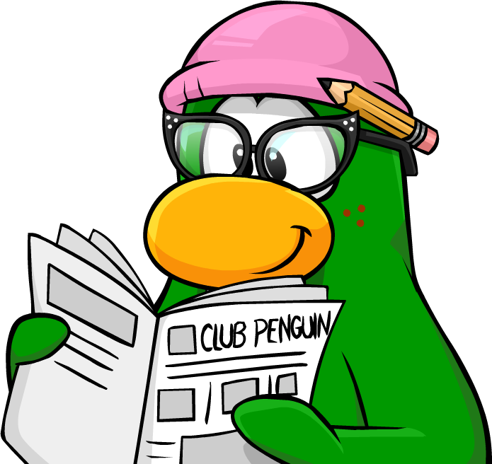 Aunt Arctic Reading News - Club Penguin News Png (695x656), Png Download