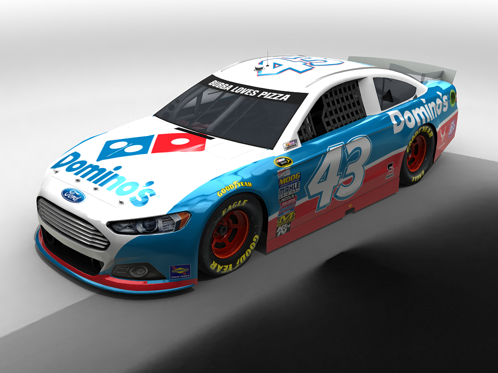 Those Colors Look Mighty Good On A @bubbawallace 43 - Dominoes Race Car (1024x768), Png Download