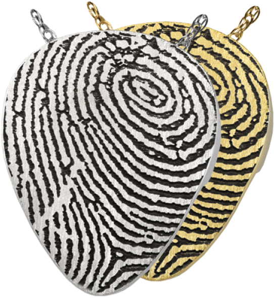 Guitar Pick Fingerprint Pendant Cremation Jewelry (500x500), Png Download