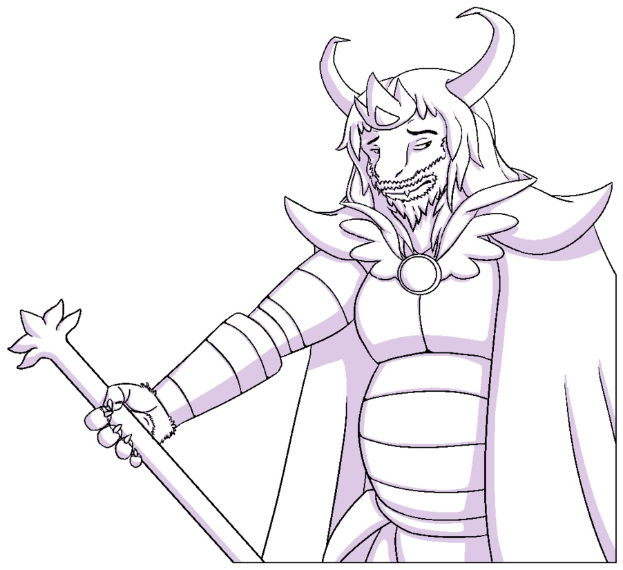 Drawing Illustrations Good Bye - Undertale Asgore Drawing (936x853), Png Download