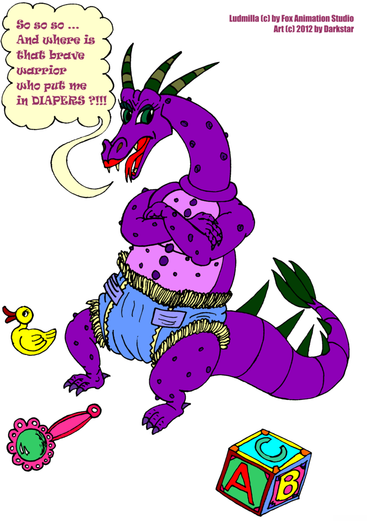 Cringe Here - - Diapered Dragon (750x1066), Png Download