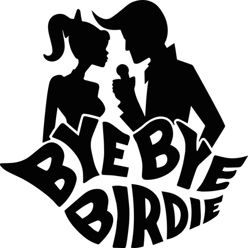 04 Bye Bye Birdie Bw - Bye Bye Birdie Art (500x502), Png Download