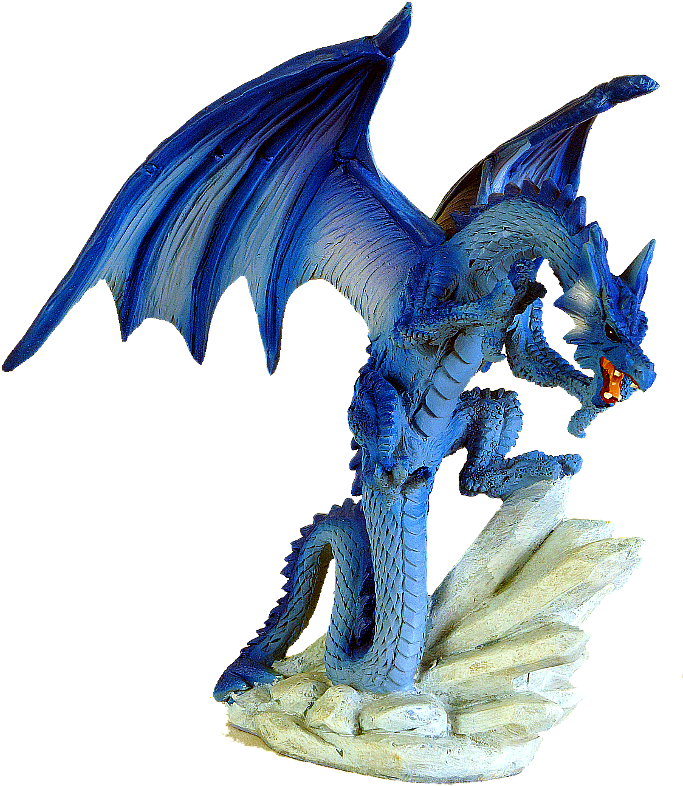 Realm Of The Dragons Large Ice Dragon - Dragon (694x800), Png Download